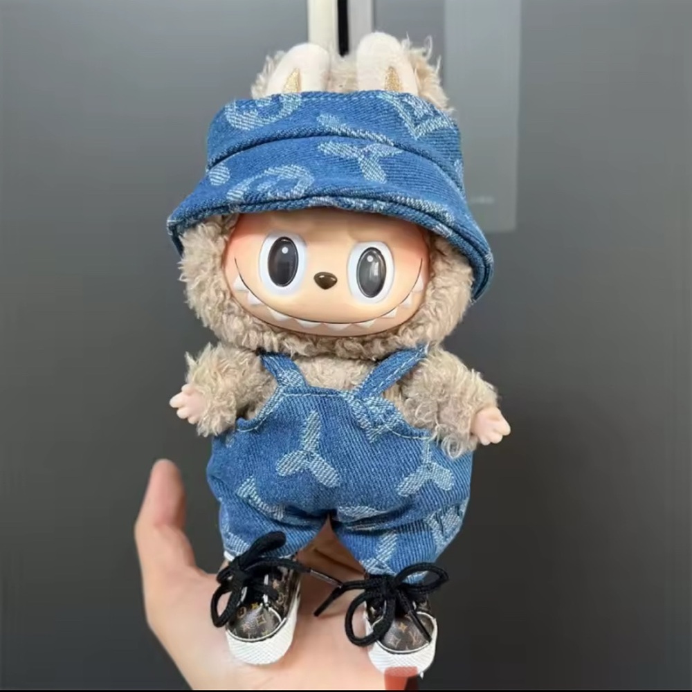 Labubu Cute Luxury Denim Outfit Louis Vuitton